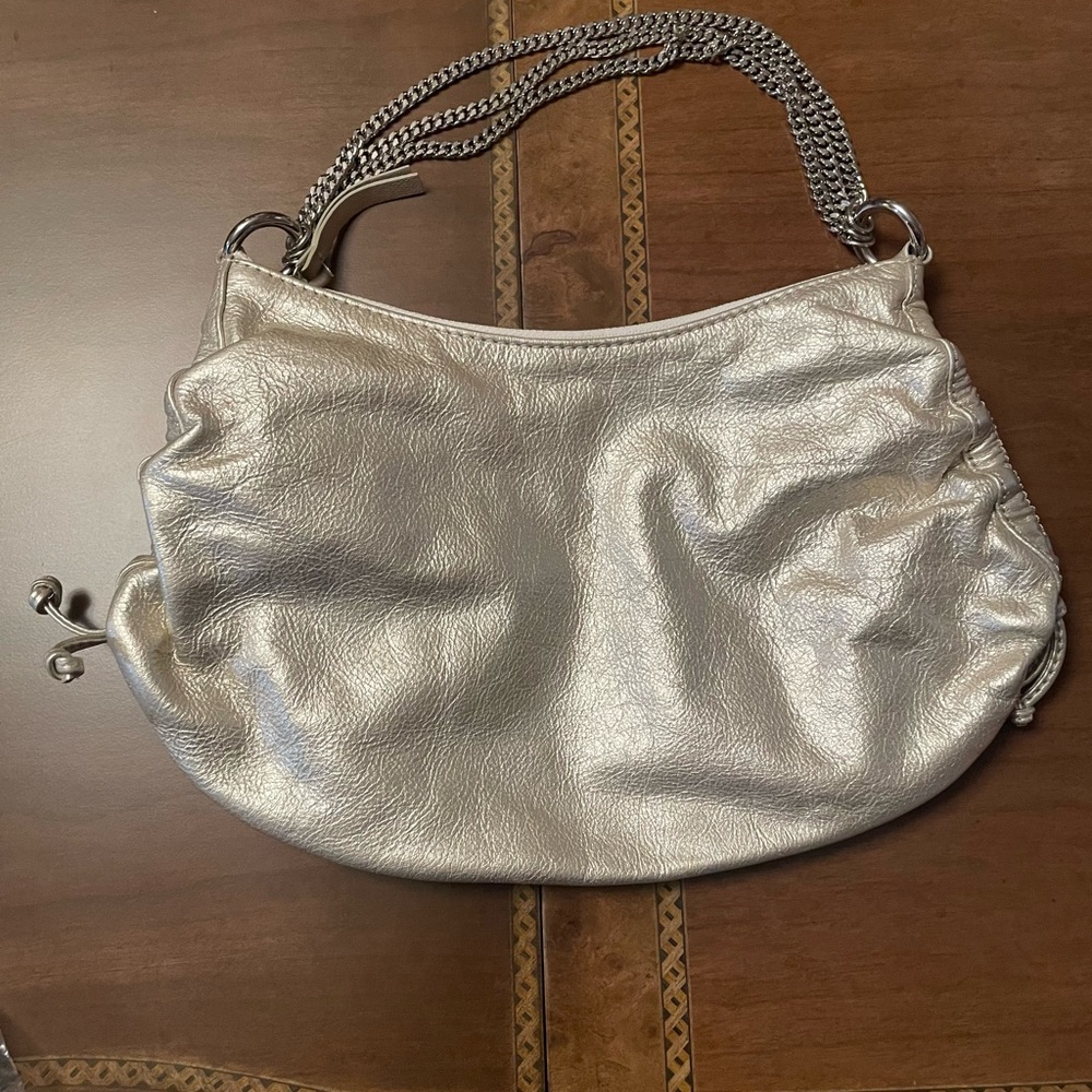 Banana Republic Metalic Leather Chain-Handle Women’s Shoulder Bag